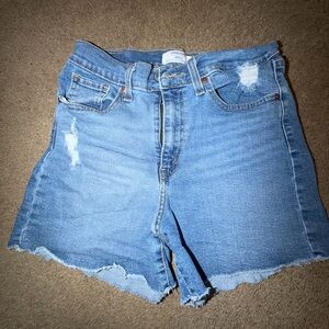 Denizen from Levi's Light Blue Distressed Denim Cutoff Shorts